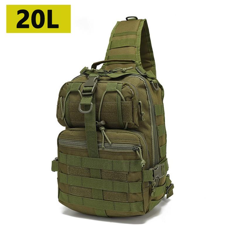 

Чоловіча тактична сумка через плече Камуфляж Слінг Армійські сумки Військові походи Кемпінг Штурмовий мішок Риболовля Мисливський рюкзак 20 л