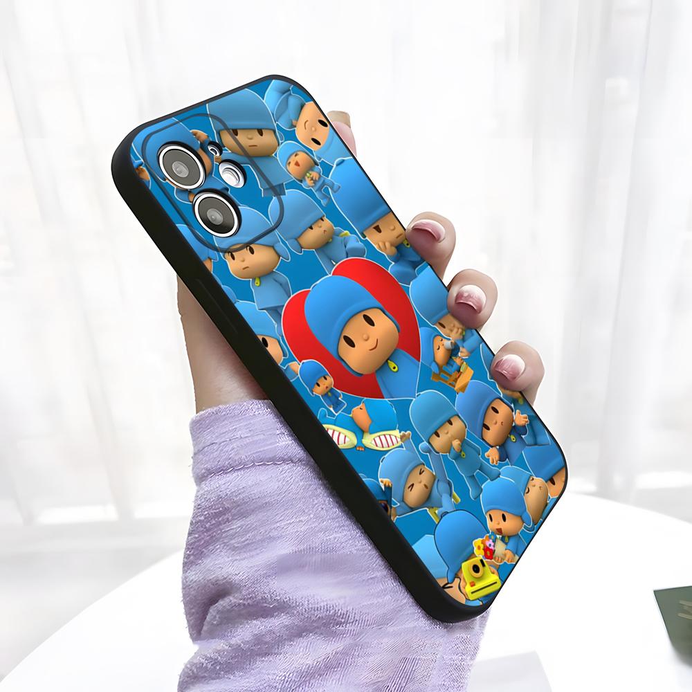 

Cartoon P-Pocoyos Cute Phone Case For IPhone 17 Pro Max 15 Pro 16 14 Plus 12 13 Mini 11 Pro Shockproof Soft Cover iPhone14 ProMax