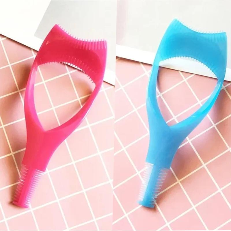 Handlicher Wimpern-Hilfsclip Rosa Augen-Make-up-Hilfswerkzeug Y-Form Silikon Mascara-Applikator-Schild Multifunktionaler Silikon-Eyeliner Mak