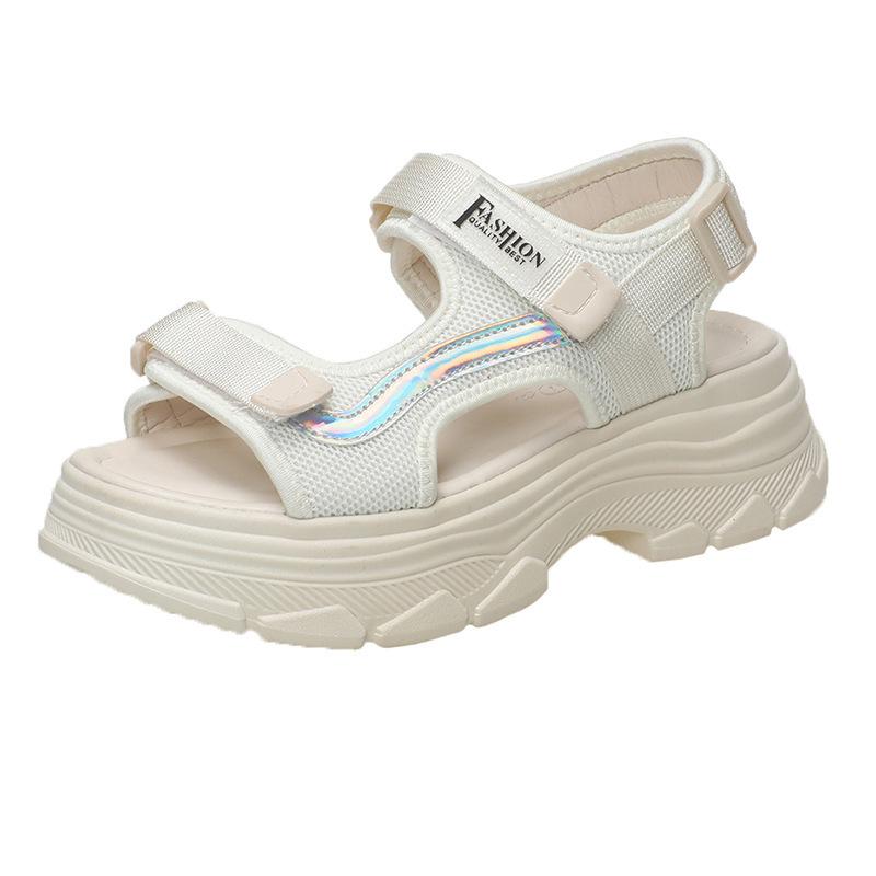 Open-toed sandals 2025 summer new thick-soled wear-resistant casual shoes light and non-slip women's breathable hollow shoes children