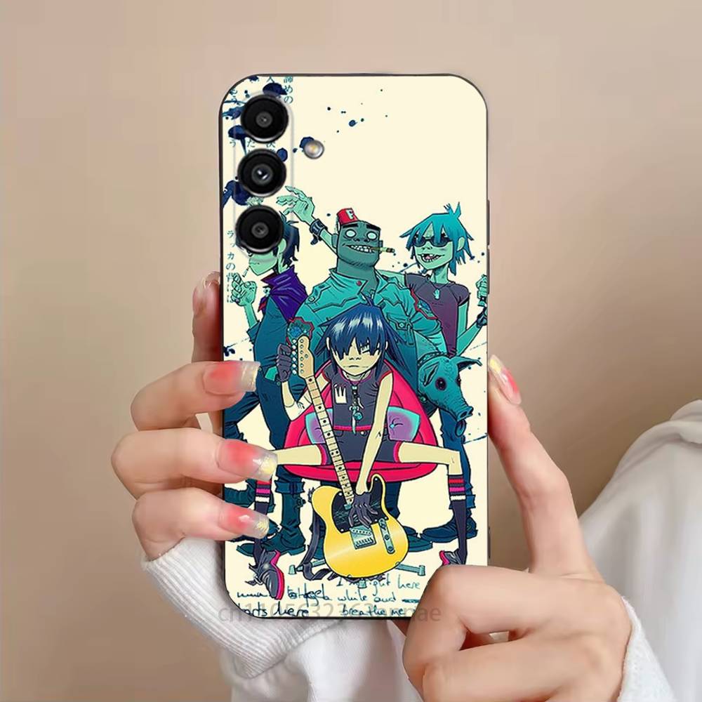 

G-Gorillaz Rock Band Cartoon Phone Case For Samsung S25,24,21,22,23,S30,Ultra,S20,Plus,Fe,Lite,Note,S10,S9,Black Soft Shell SamsungS26ULTRA