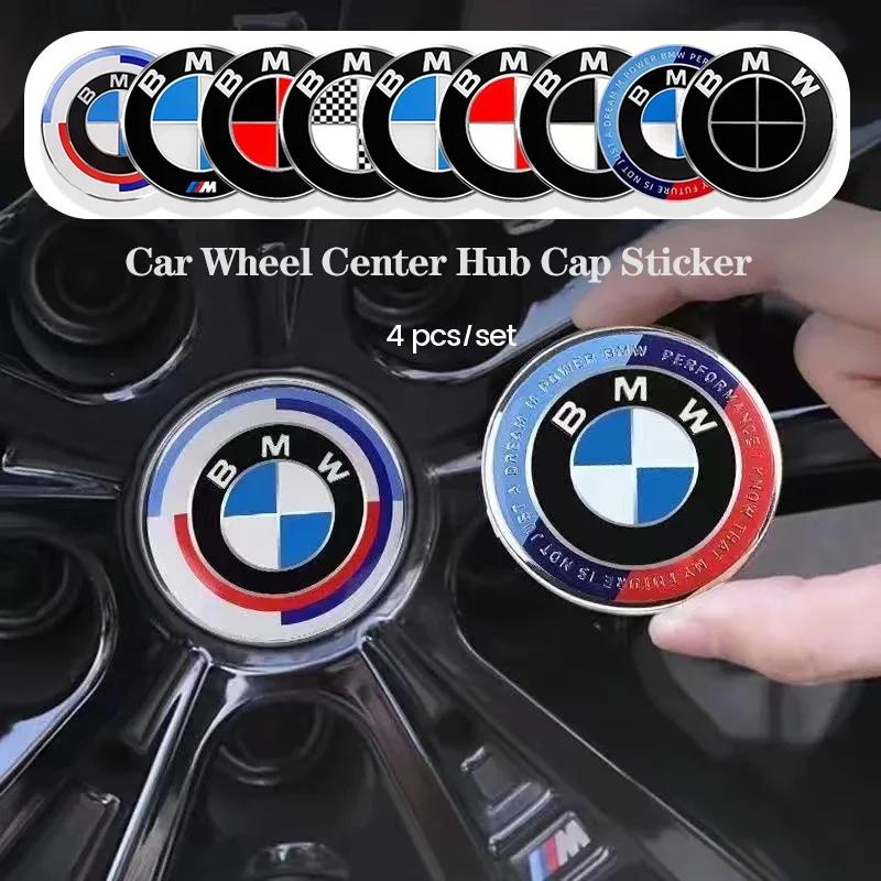 4pcs 56mm Car Wheel Center Hub Cap Stickers Styling For BMW M Performance E36 E46 E60 E90 E91 E92 E93 F30 F20 M3 Accessories RXDMV1