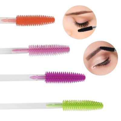 Disposable Silicone Eyelash Brushes 50pcs Colorful Lash Spoolies for Lash Extension & Eyebrow Grooming
