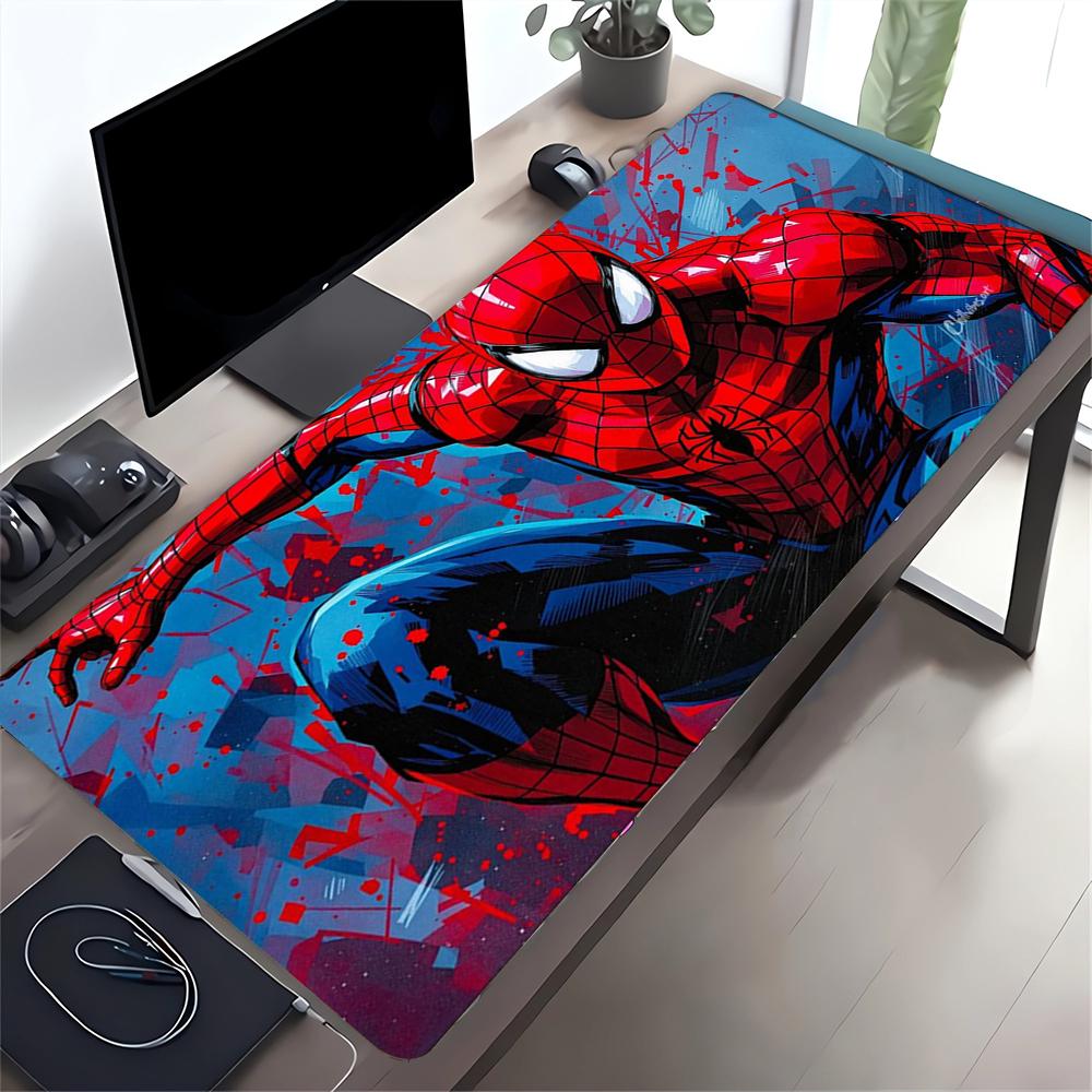 Spiderman Action Large Gaming Mouse Pad Nonslip Rubber Base Waterproof Desk Mat For Office Pc Laptop