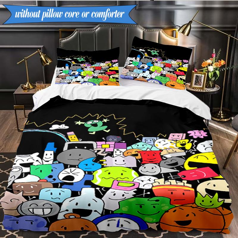 Buntes Trauminsel-Collage 3er-Set K-Pop-Musikgruppe Bettwäsche-Set, Ideal für Schlafzimmer, Wohnheim, Inklusive Bettbezug und 2 Kissenbezügen, Fan-Geschenke
