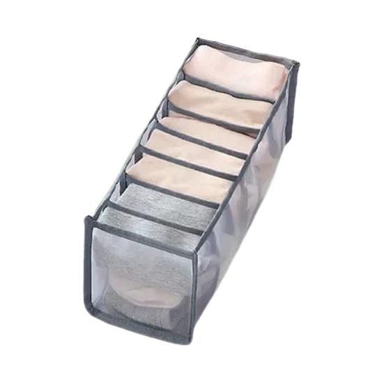 1/3Pcs Underwear Storage Bag Socks Bra Organizer Multiple Compartments Transparent Breathable Mesh Closet Storage Bag