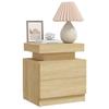 Table de chevet - Chêne sonoma - 45x35x52 cm - Bois d'ingénierie - Stable et facile à nettoyer