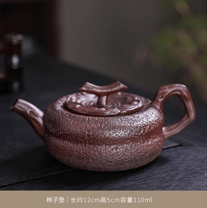 1 set di teiere cinesi in argilla viola Yixing, in ceramica grezza, retrò, fatte a mano, di piccola capacità, set da tè Kung Fu per uso domestico