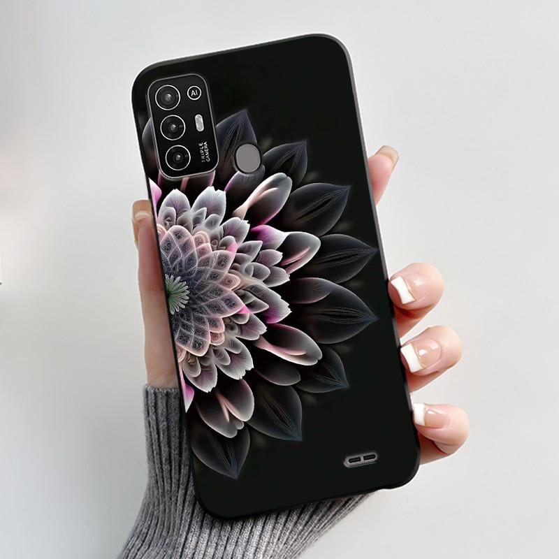 Für ZTE Blade A52 Hülle Für ZTE BladeA52 Rückabdeckung Silikon Weich Schwarz TPU Luxus Drache Niedlich Cool Jungen Mädchen Stoßfänger Handyhülle