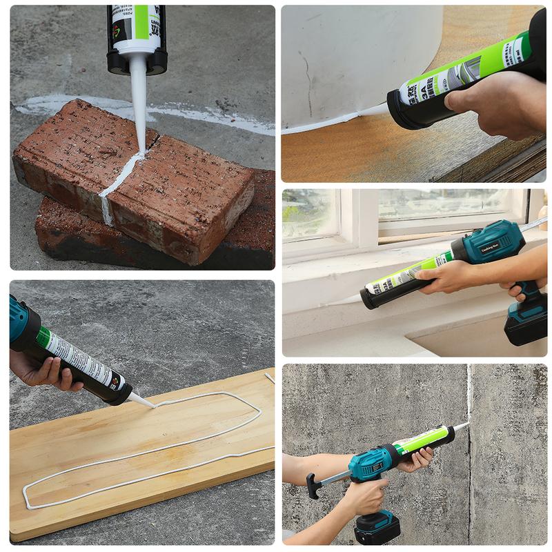 Electric Caulking Gun Lithium Battery 4 Speeds Wireless Glass Glue Gun Doors Windows Filling Sewing Gun For Makita Battery