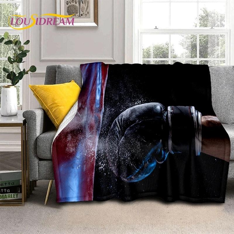 Boxing Gloves Boxer Fight Cartoon Soft Flannel Blanket for Beds Bedroom Sofa Picnic,Throw Blanket for Cover Outdoor Leisure Gift
