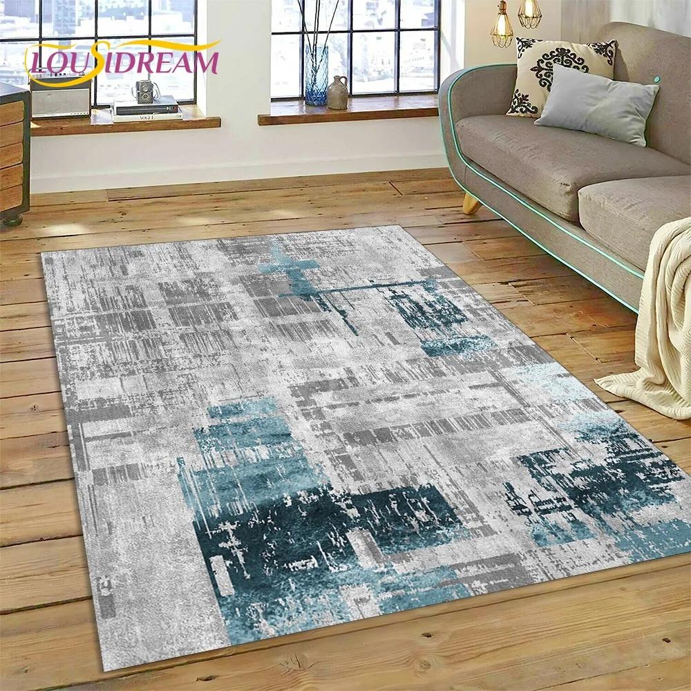 2025 New Style Bohemian Abstract Modern Art Geometry Carpet Rug for Living Room Bedroom Home Sofa Decoration,Non-slip Floor Mat