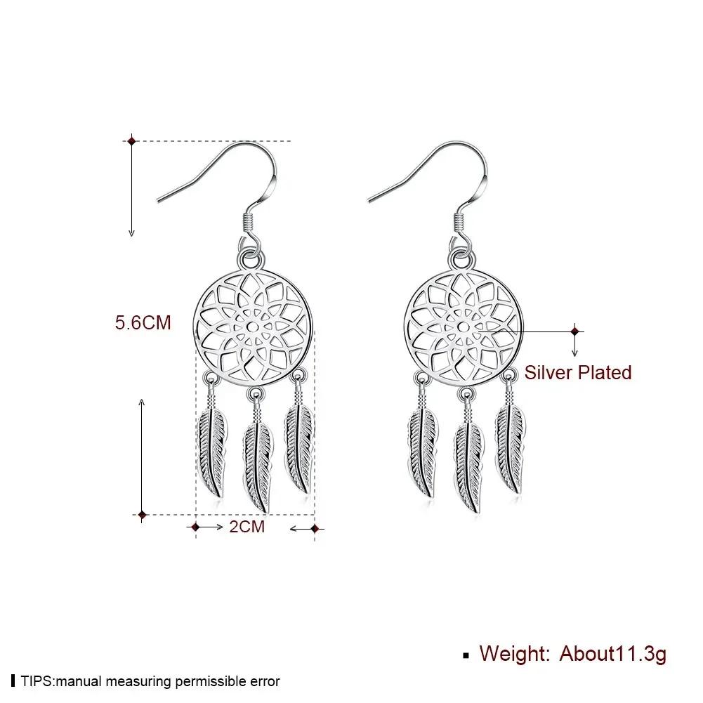 Copper Charms Dream Catcher Feathers Earrings for Woman Fashion Party Wedding Accessories Jewelry Holiday Gifts