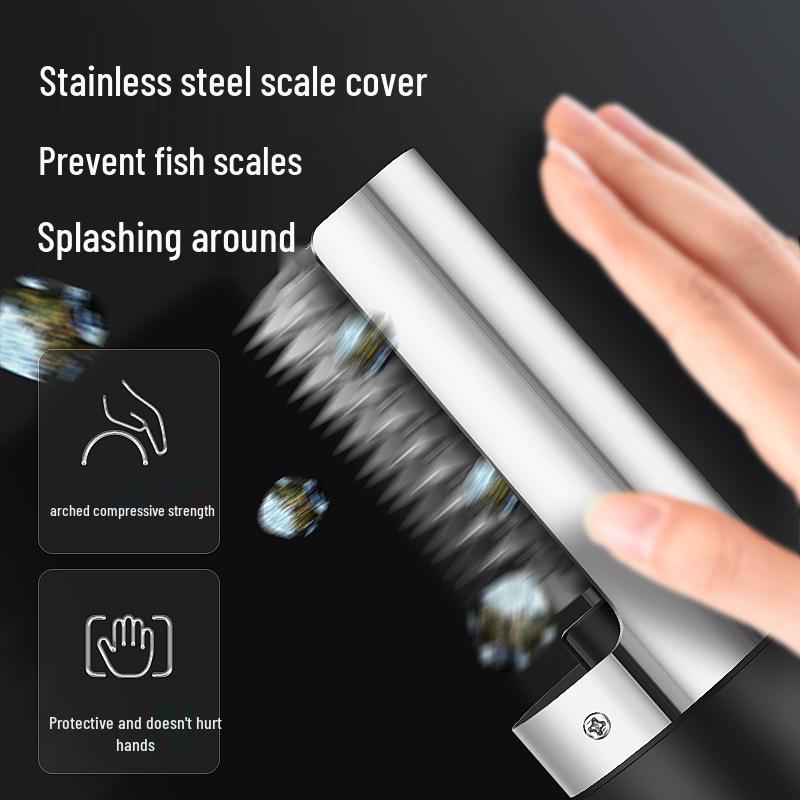 Automatisk Fiskfjällare och Skrapa i Rostfritt Stål för Hem- och Kommersiellt Bruk