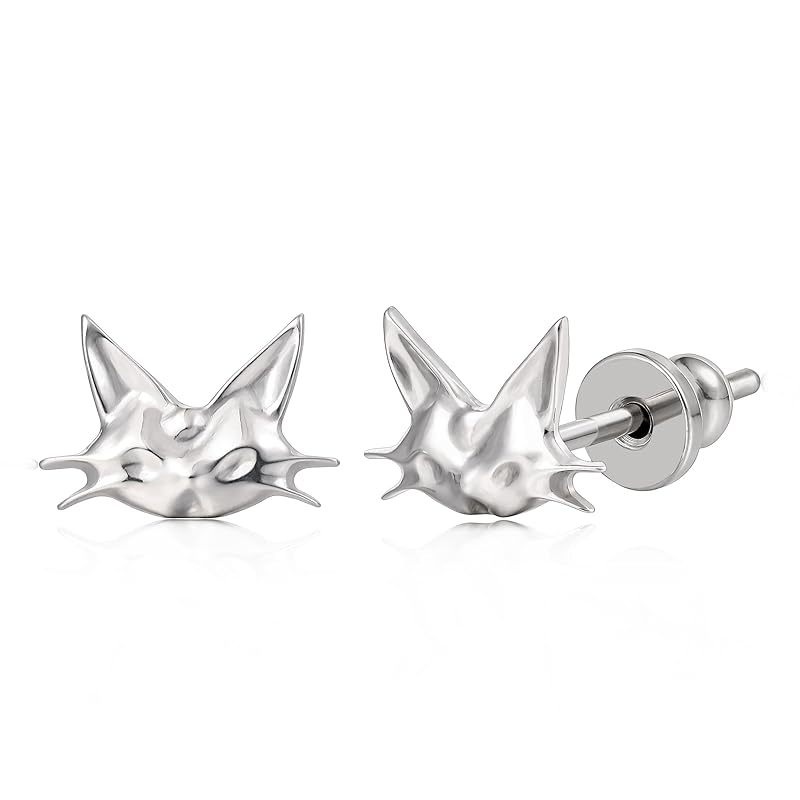 Limerencia Pure Chita Earrings Medical Titanium Earrings Compatible with Metal Allergies Leaving the Second Piercing On 1 Pair for Sensitive Ears
