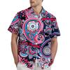 Retro Bohemian Print - Men's Casual Short Sleeved Shirt