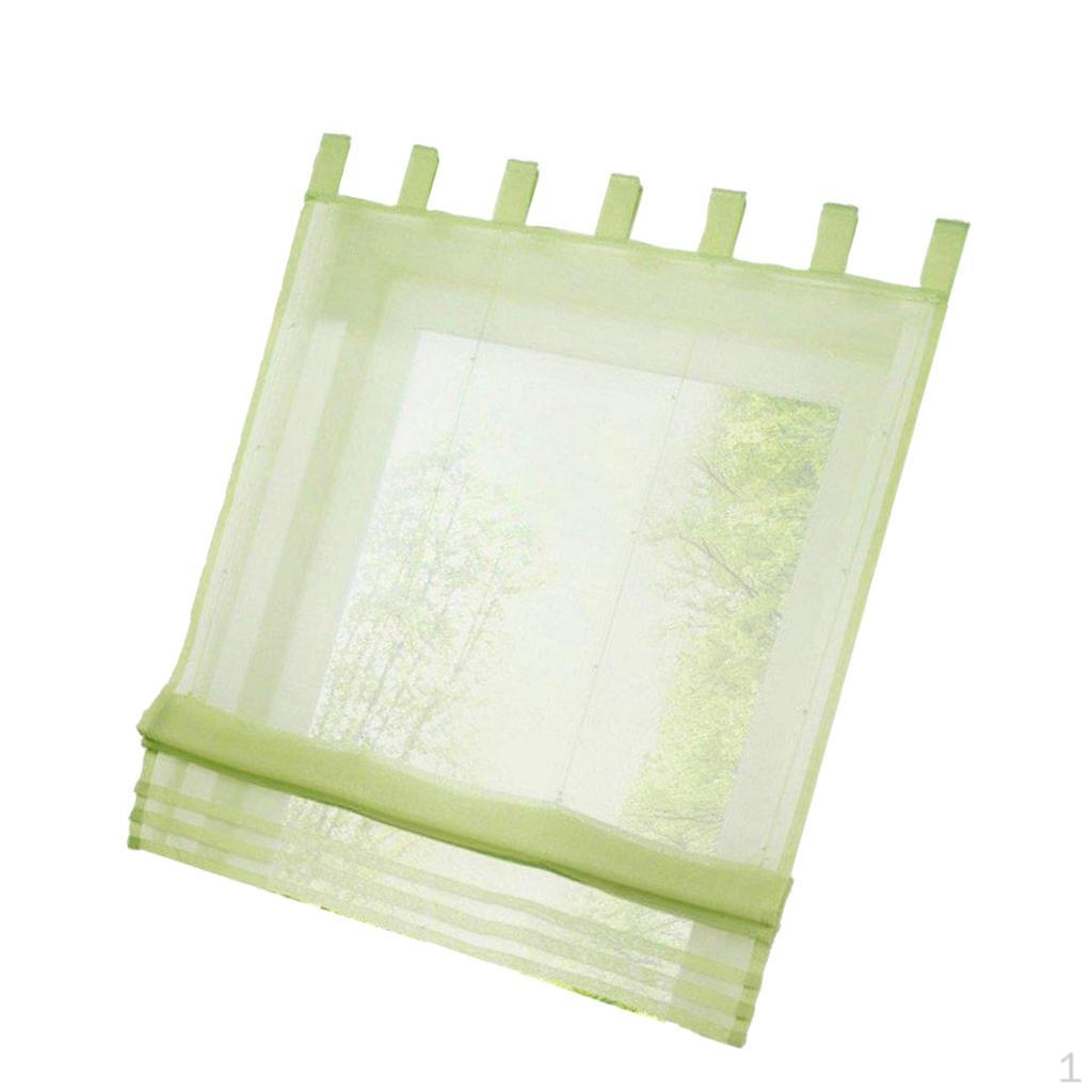 Farbe Halbvorhang für Küche/Schlafzimmer/Wohnzimmer Fensterdekoration Römisches Aufhängeschlaufen