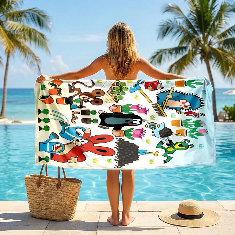 Krtecek Fashion Beach Towel: Ideal for Summer Adventures Soft, absorbent and quick drying suitable for swimming and bathing