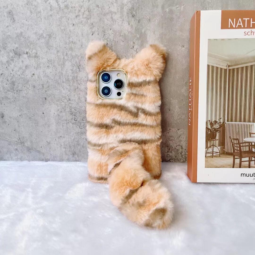 

Милый плюшевый чехол для телефона с изображением тигра, чехол для iPhone 14 Pro Max, чехол 13 12 11 X XS XR/Samsung S23 S22 S21 S20 A13 A33 A53 A12 A22 A32 A52 A14 A34 A54 samsung S21 fe бежевый