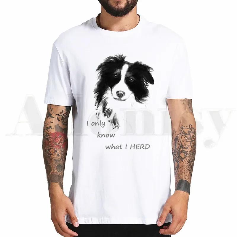 Border Collie Print Tshirt Hip Hop Girl Print Top Tees Harajuku Dog Cartoon Funny Kawaii Art Tshirts Men Fashion Summer Tshirts