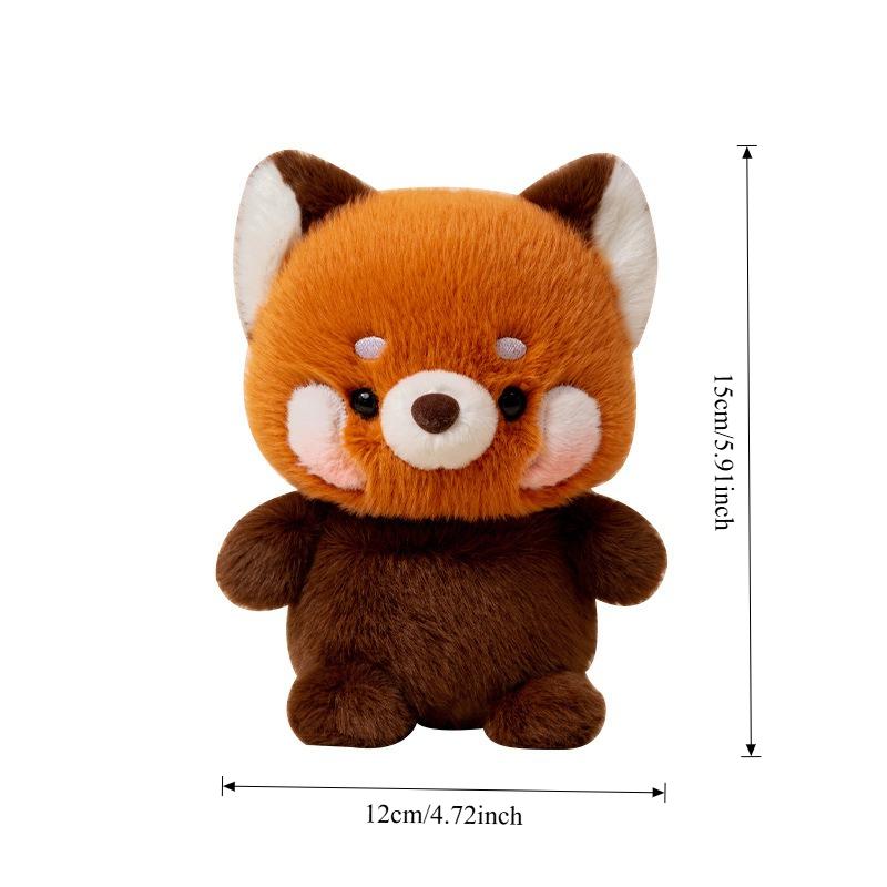 

15CM Cute Fox Plush Toy Soft Kawaii Raccoon Plushie Toy Cute Animal Table Doll Ornament Companion Doll Birthday Christmas Gifts