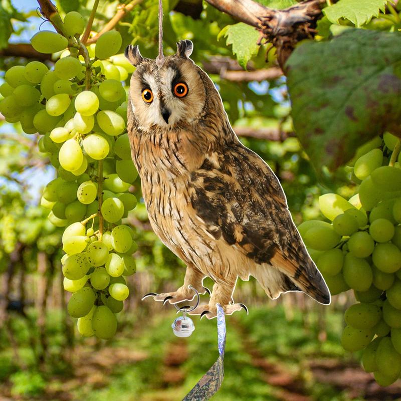 Eule Vogelabwehr Glockenanhänger Pastoraler Obstgarten Vogelabwehranhänger Außendekoration Innenhof Windspiel Gartenvogelscheuche