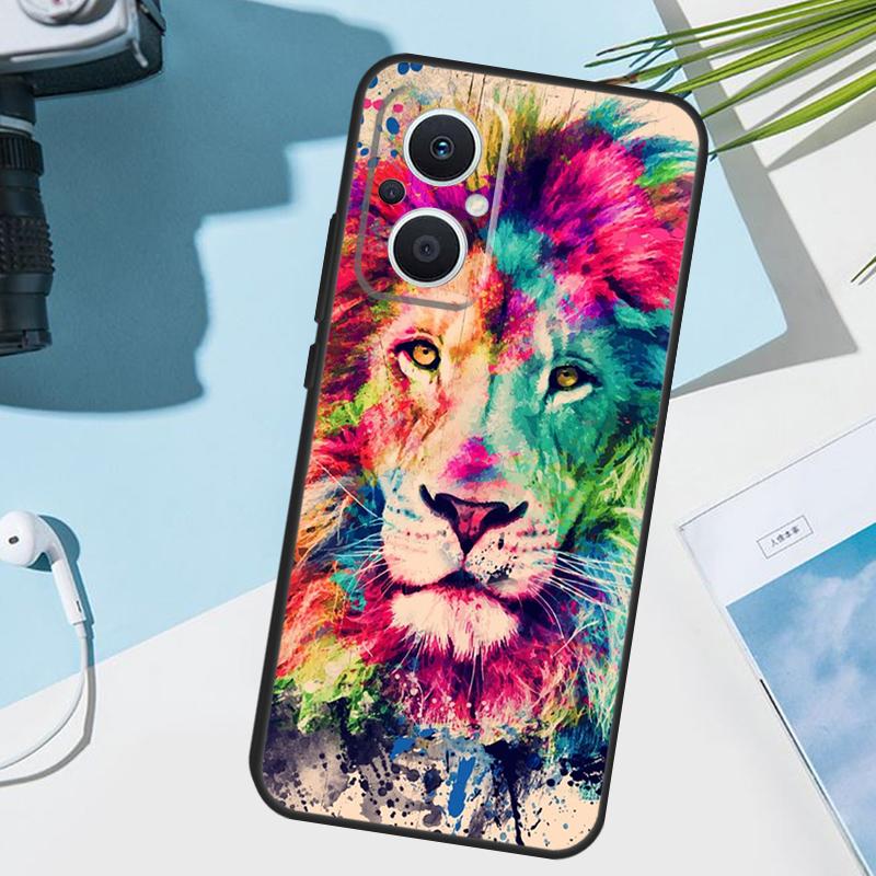 Lion Animal Cover For OPPO Reno 13 F 10 11 12 14 Pro 11F 12F 14F 7 8 Lite OPPO Find X9 X8 X5 X6 Pro Case