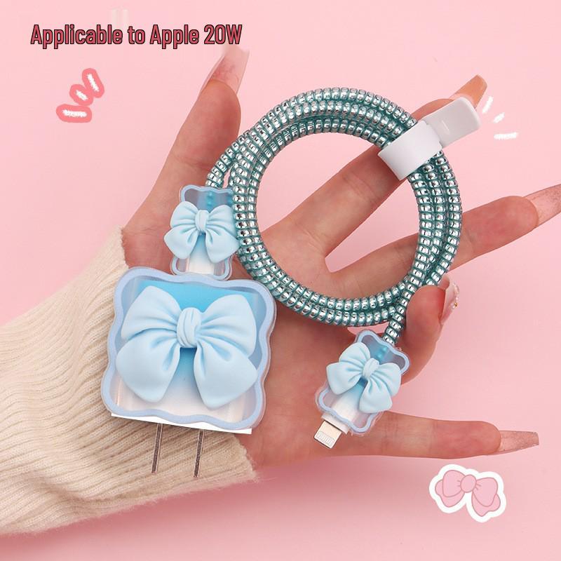 Apple 14/13/iPhone 12 Pro Max Protective Charger Case, 20W Fast Charge Cable Cover.