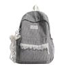 Schoolbag Milk Huhu Plaid Lace Backpack Girl Heart Travel Small Backpack Japanese Sweet Wind Student Party School Bag