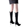 Moda 2024 Novos Sexy Open Toe Stripper Heels Botas Moda Sapatos de Motocicleta Mulheres Bombas De Couro Coxa Alta Acima Do Joelho Botas 42