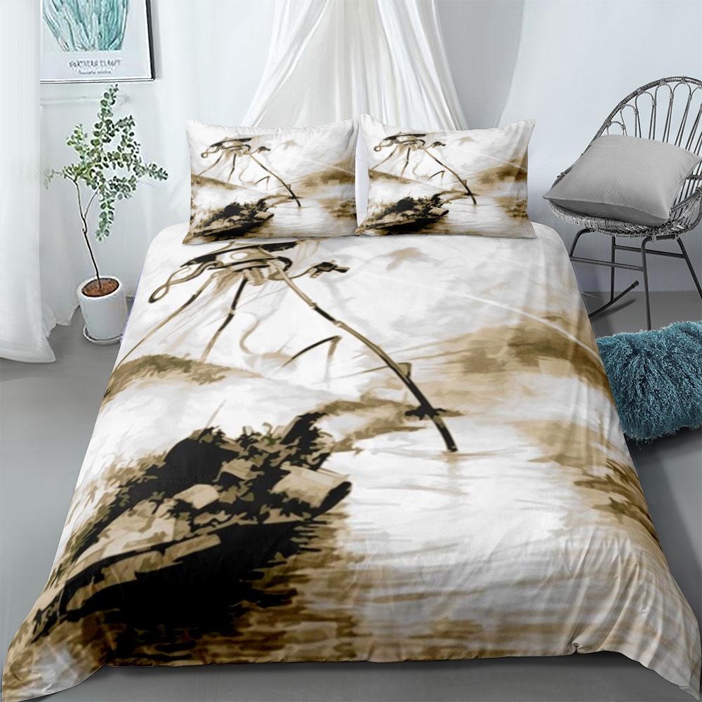 War of Worlds Art Duvet Cover Set EU Single Double King US Twin Full Queen Size  Bedclothes