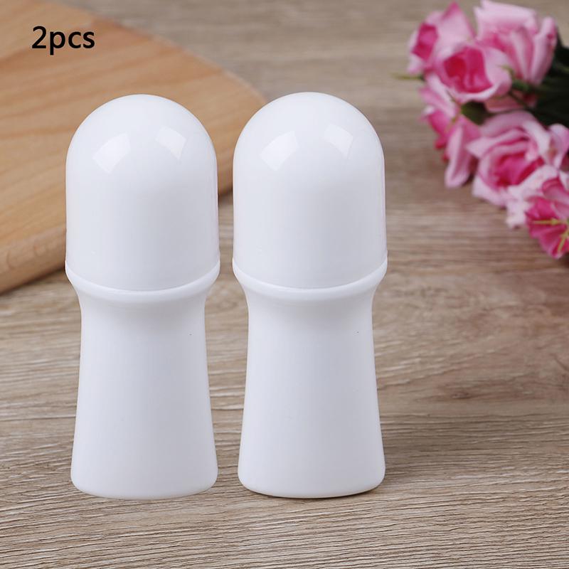 5Pcs 30Ml Plastic Roll On Bottle White Deodorant Container Essential Oil Perfume