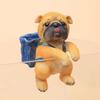 Resin Animal Statue Aquarium Accessories Fish Tanks Decorations Home Decors Hanging Cats Figurines with Storage Basket