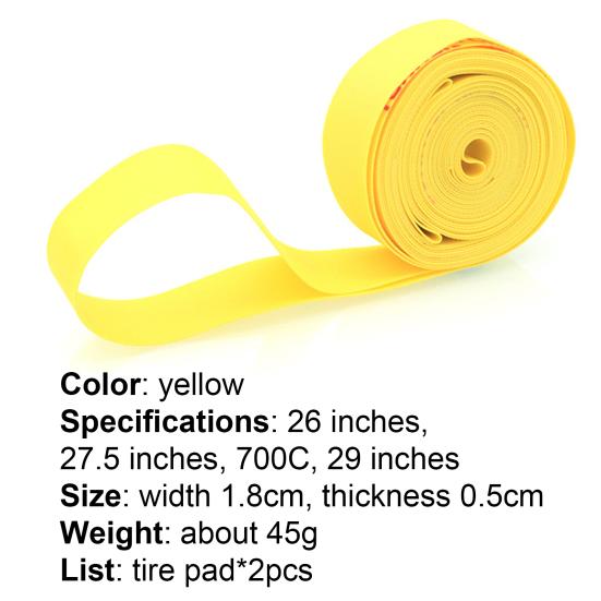 2Pcs Tire Rim Liners High Toughness Explosion-proof PVC MTB Road Bike Rim Tape Strips for Cycling