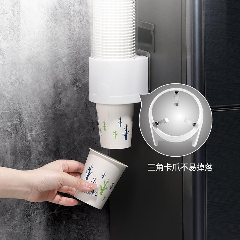 2025 New Cups Dispenser Home Automatically Drop Cup Remover Disposable Cups Plastic Cup Large Capacity Dustproof Storage Racks