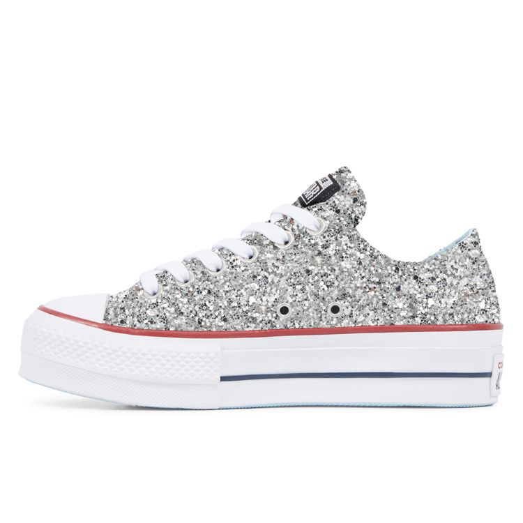 

Converse Chiara Ferragni x Chuck Taylor All Star Lift Ox Silver Red Женские кроссовки 563833C