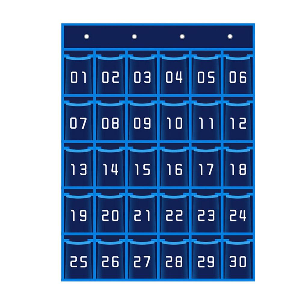 Classroom Pocket Chart Numbered Hanging Organizer for Closet Home Bedroom