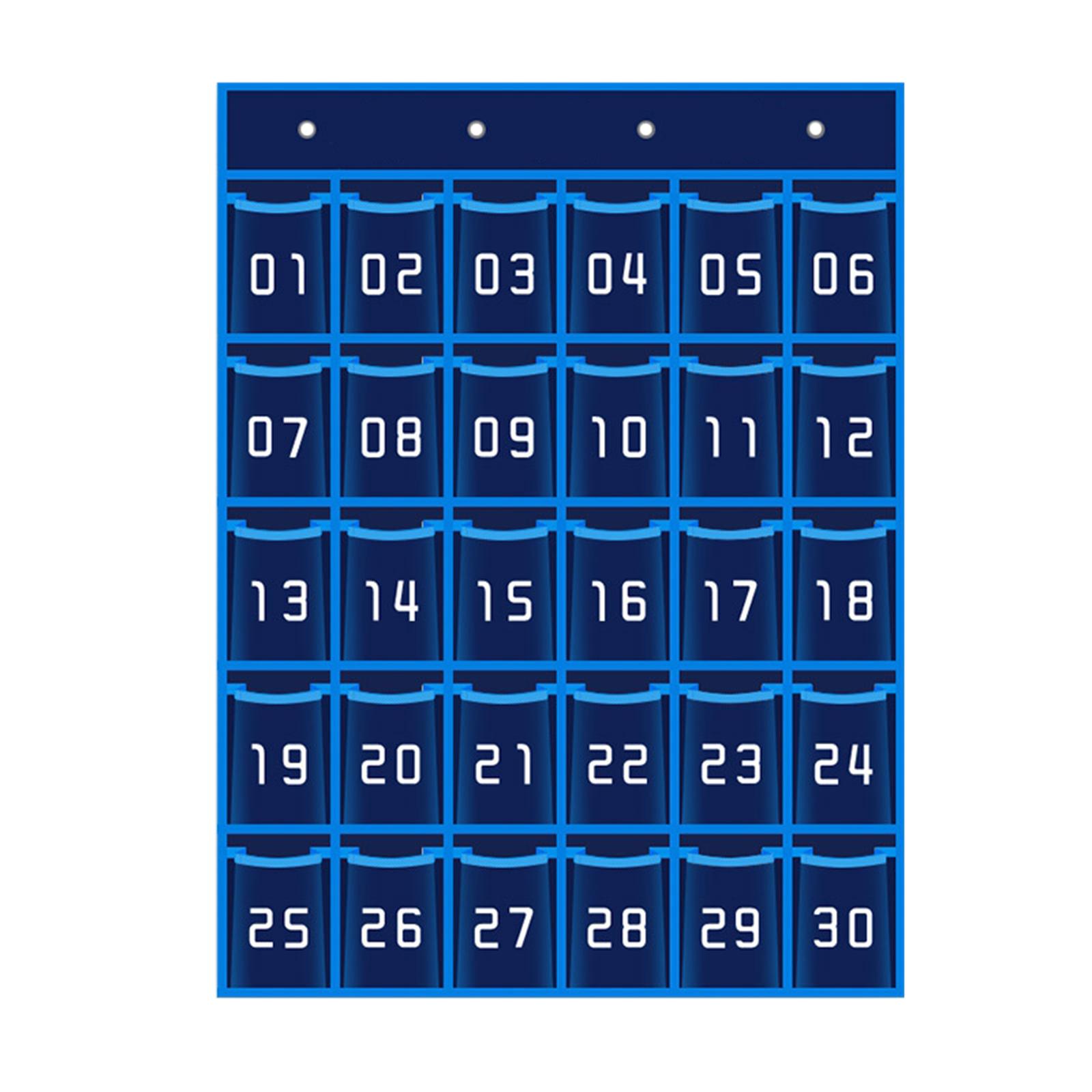 

Classroom Pocket Chart Numbered Hanging Organizer for Closet Home Bedroom