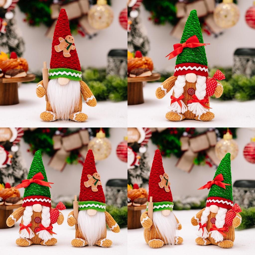 Gingerbread Joyful Man Figurine Whimsical Red And Green Holiday Decoration For Christmas