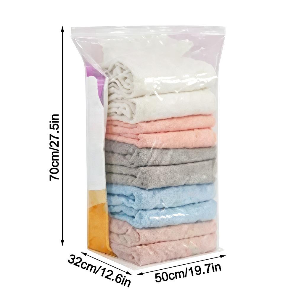 Large Capacity Vacuum Storage Bags No Pump Clothes  Blankets Organizer  Travel Accessories
