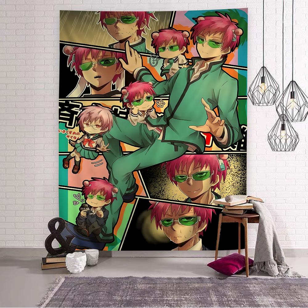 Saiki K Cartoon Tapestry Art Science Fiction Room Home Decor Art Home Decor