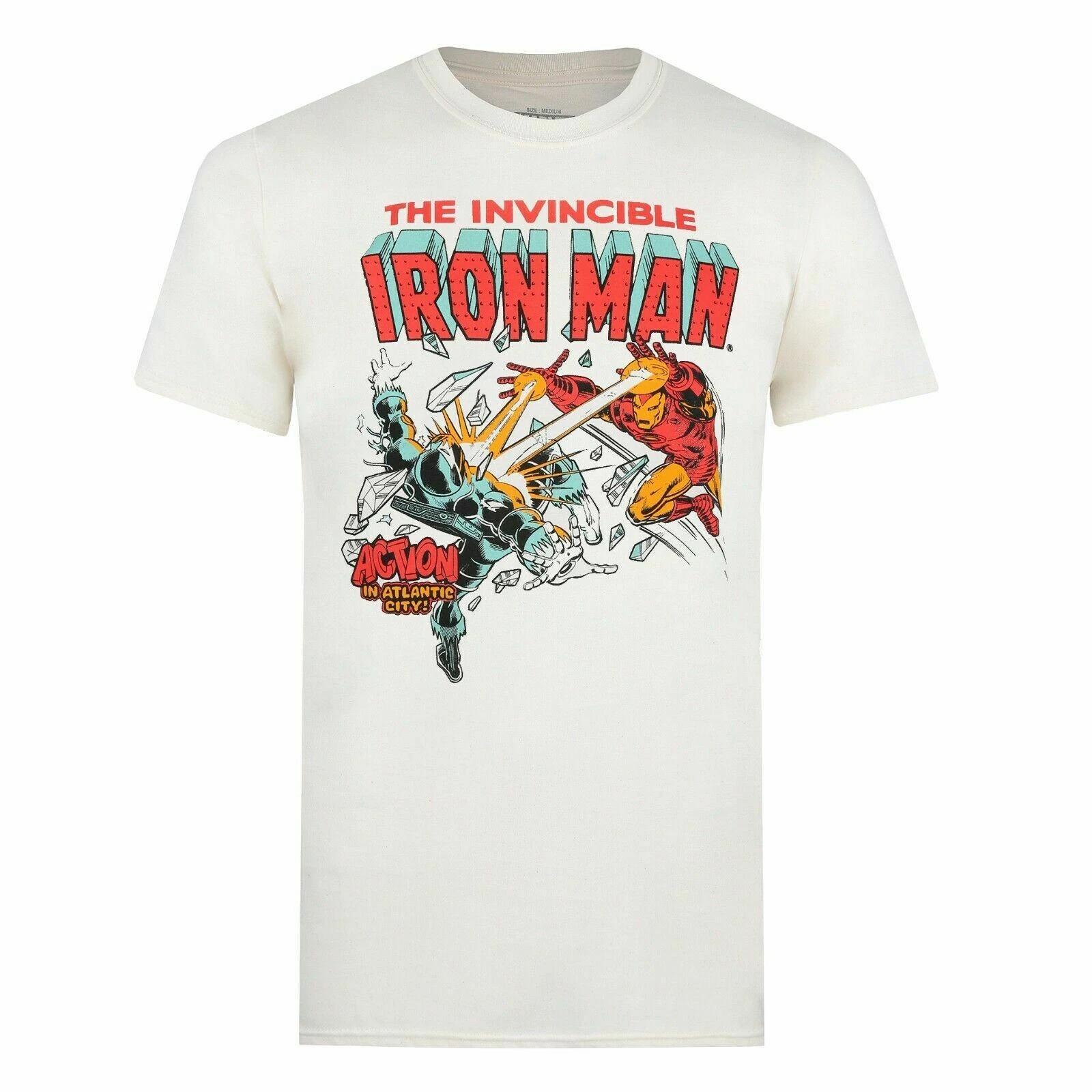 

Официальная мужская футболка Marvel Железный Человек Взрыв 100% Хлопок Мужские Футболки Топ Натуральный S - XXL 2XL