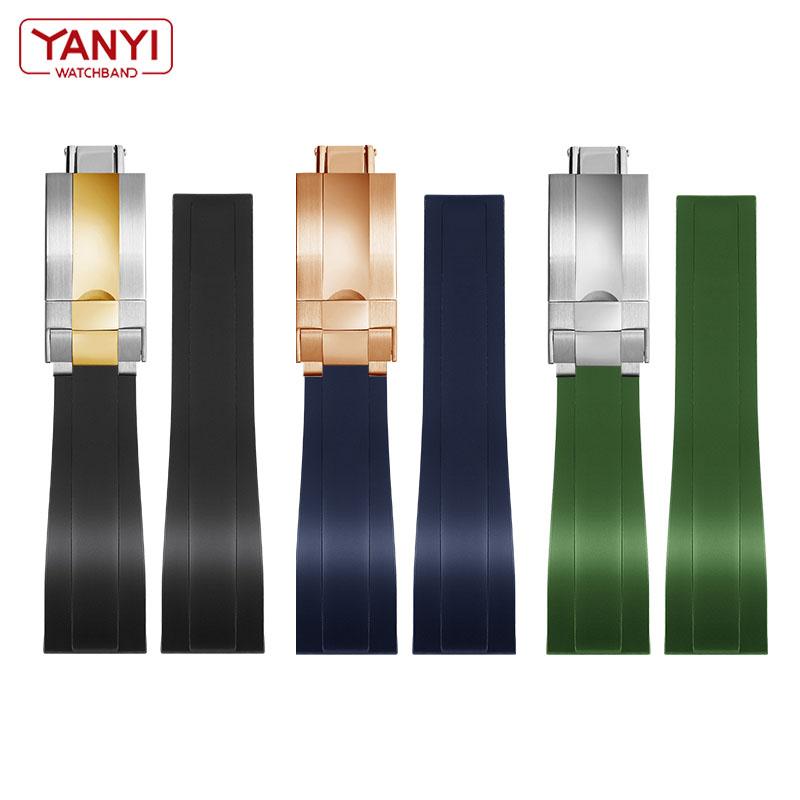 

Резиновый ремешок для часов Rolex, 20 мм, 21 мм, водонепроницаемый силиконовый браслет для дайвинга, предотвращает попадание пыли, оптовая продажа, мужской ремешок на браслет