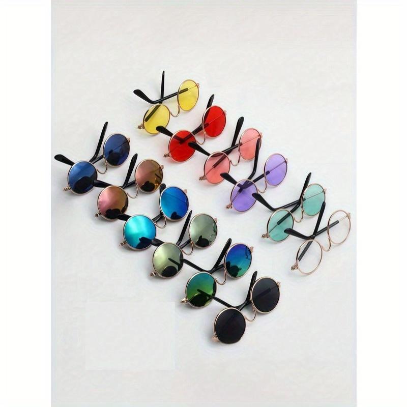 Pet Sunglasses + Anti-Slip Strap Set, Fashionable & Creative Pet Accessories, Multi-Color Universal Pet Glasses, Pet Holiday & Birthday Costume