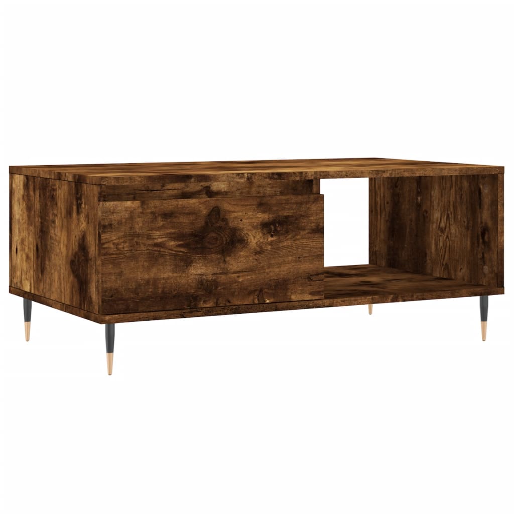 Coffee Table Smoked Oak 90x50x36.5 cm Particleboard