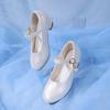 Girls' High Heel Leather Princess Shoes with Crystal Accent - New Korean-Inspired Spring/Autumn Edition for Children's Performances