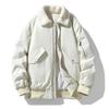 Lamb Fleece Coat Cotton Men's Winter Loose Thickened  Jacket