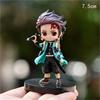 1/6pcs Anime Figure Demon Slayer Q Posket  Kimetsu No Yaiba Doll Tanjiro Nezuko Zenitsu Kawaii model PVC Toy desktop decoration
