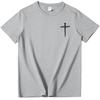 Three Nails Cross T-Shirt God Christian Faith Jesus Shirt Casual Crew Neck Short Sleeve Graphic Tee Tops