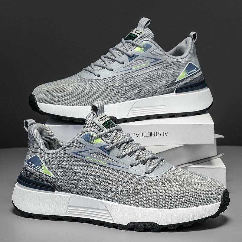 Men's Mesh Shoes Summer New Breathable Soft Soled Casual Sports Shoes Outdoor Running Shoes Fashionable Student Lightweight Spor